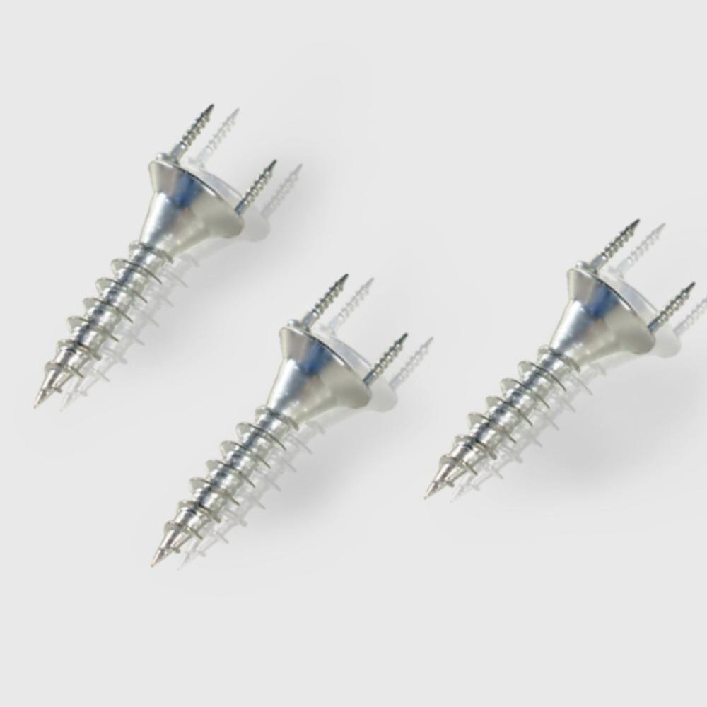 50PCS Double Headed Steel Galvanized Nail Sturdy Invisible Headless Nail with Accessories Sheep Horn Nail Decoration Work