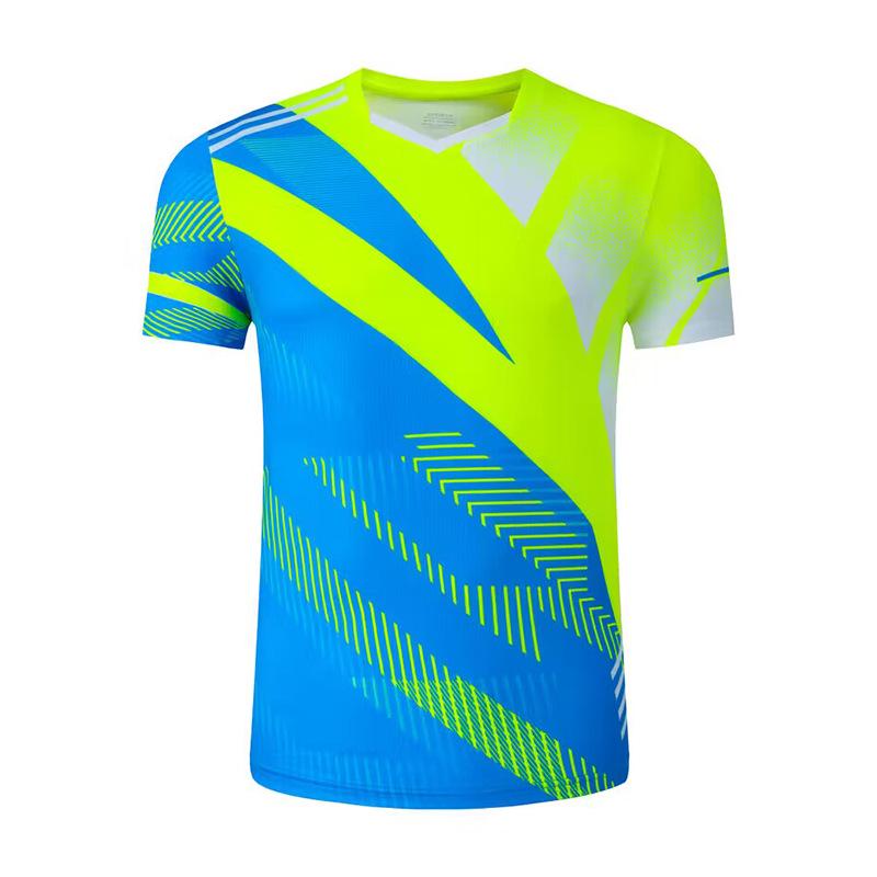 Quick-Dry Short-Sleeve Sports Jersey Set for Table Tennis and Badminton - Men's & Women's Summer Competition Uniform