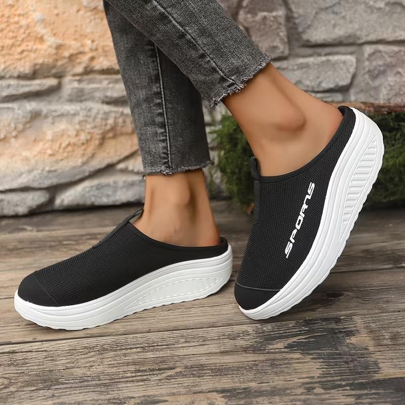 נעלי נשים קיץ נגד החלקה חצי נעלי בית לזוגות גברים נעלי הליכה יומיומיות עבות עם סוליה להגבהת גובה