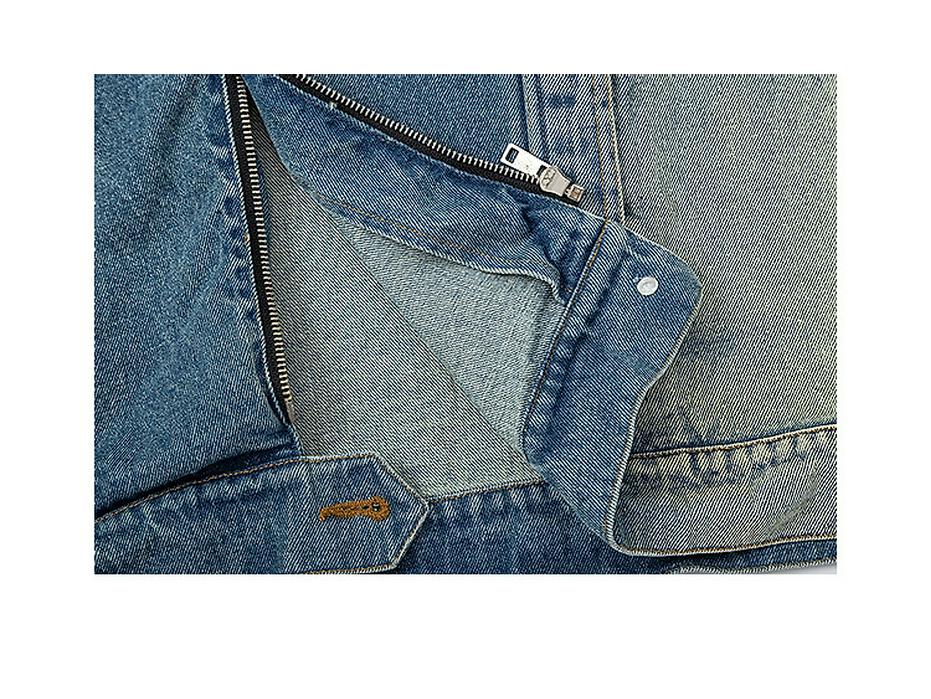 Y2K Vintage Distressed Denim Jacket for Women - 2025 Spring/Autumn Loose Trendy Style