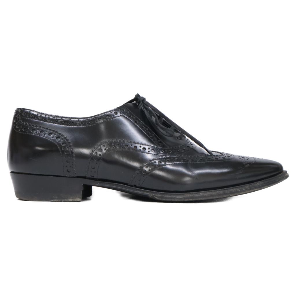 CELINE 19Stainless Steel Jacno Full Brogue Inner Wing Leather shoes 37 blackUsed