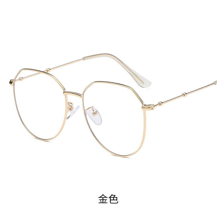 Personalized Irregular Anti-Blue Flat Glasses For Women Without Makeup Retro Myopia Optical Glasses Frame