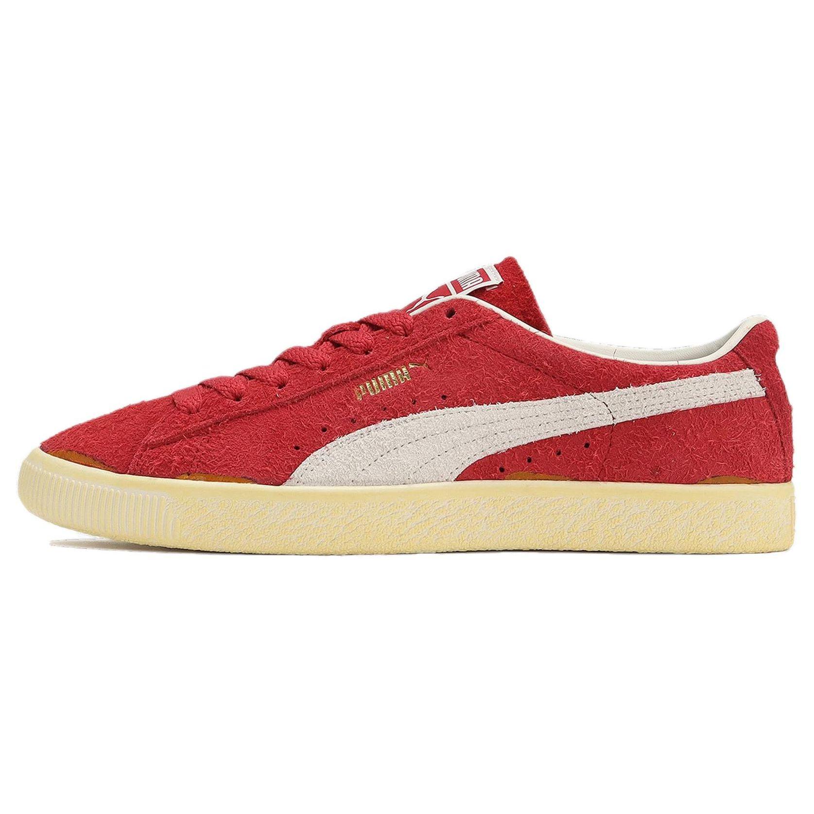 

Puma Замшевые теплые белые клубные красные мужские кроссовки кремовые 396493-01 41