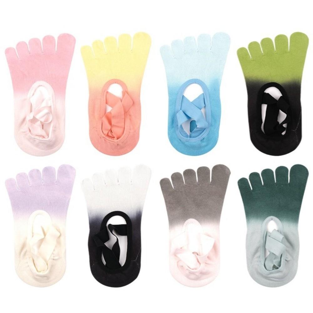 1 Paar Rutschfeste Zehensocken für Yoga mit Überkreuzband Fünf-Zehen-Sportsocken Tanz
