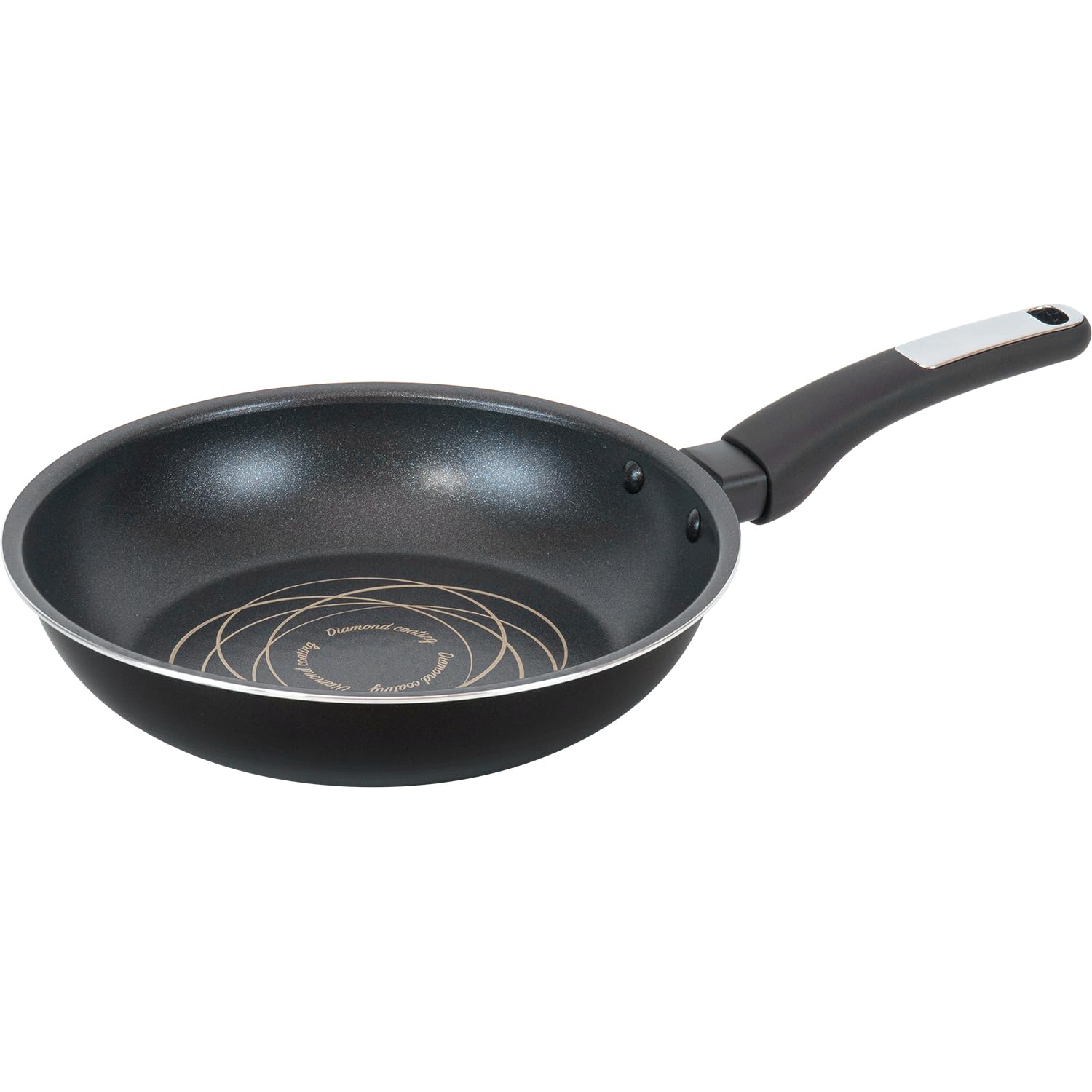 

Wahei Freiz Strong and Lightweight Rimmed Frying Induction and Gas Silkware EK Diamond Dear Pan, 22cm, Compatible, PFOA-Free, PFOS-Free, Coat, Black, чорний