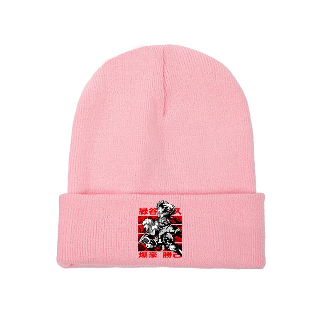 My Hero Academia Midoriya Izuku Knitted Caps for Women Unisex Skullies Beanies Winter Hat Polyester Boku No Hero Casual Melon Cap