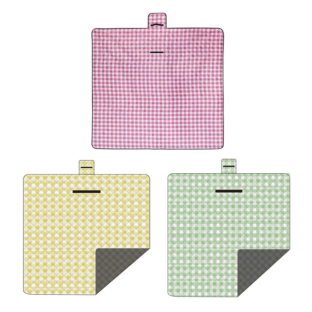 Portable Picnics Blanket Handy Mat Foldable Grid Pattern Beach Rugs Mat for Picnics Campings Travel Outdoor Concert