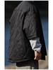 Unisex Retro Gourd Pattern Quilted Cotton Jacket - Short Sleeve Autumn/Winter Casual Outerwear