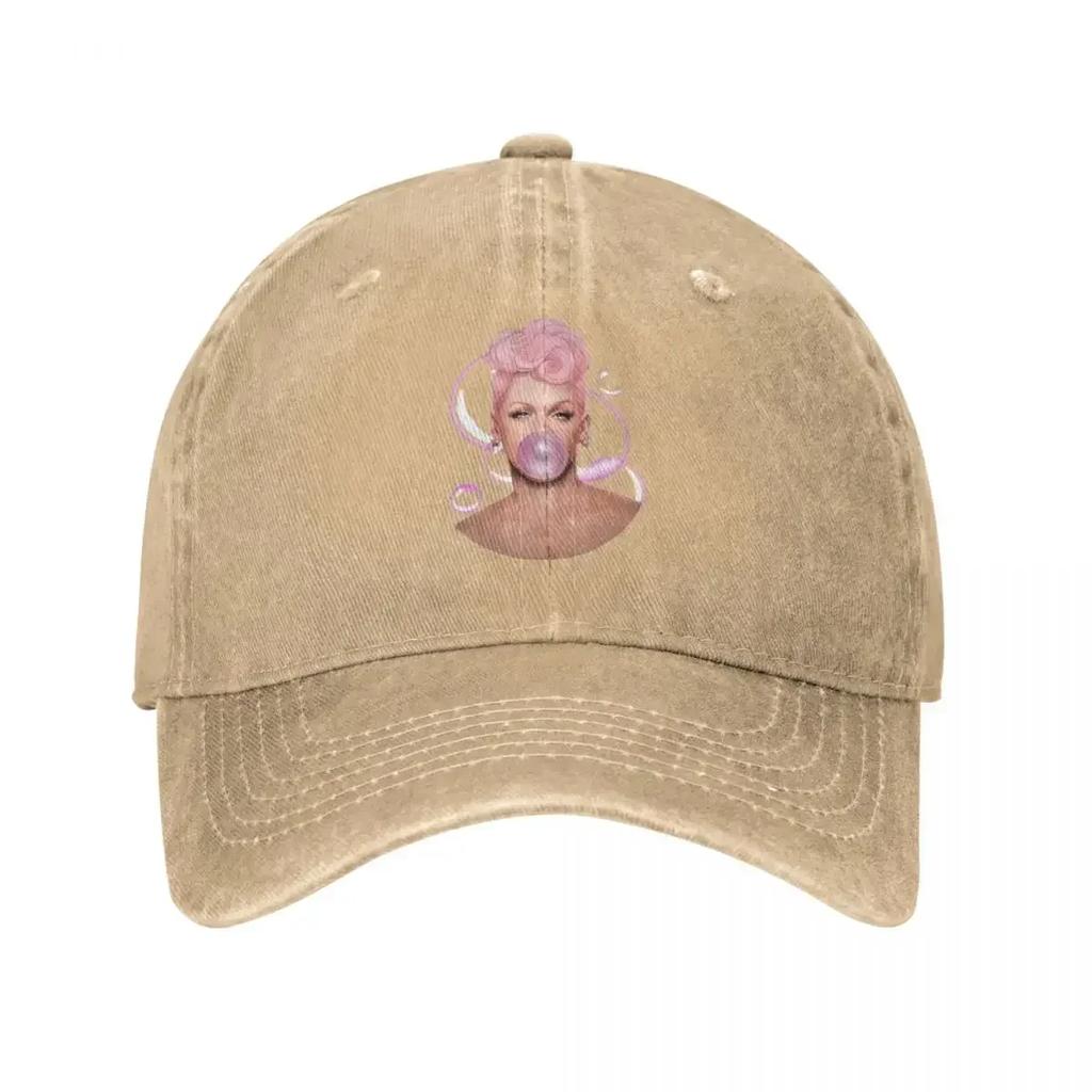 Pink Pnk Cool Singer Baseball Caps Outfit Retro Distressed Denim Country Music Dad Hat for Unisex Women Outdoor All Seasons Travel
