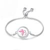 Edelstahl Lebensbaum Aromatherapie Armband - Verstellbar, Öffnungsbares Magnetdesign für ätherische Öle