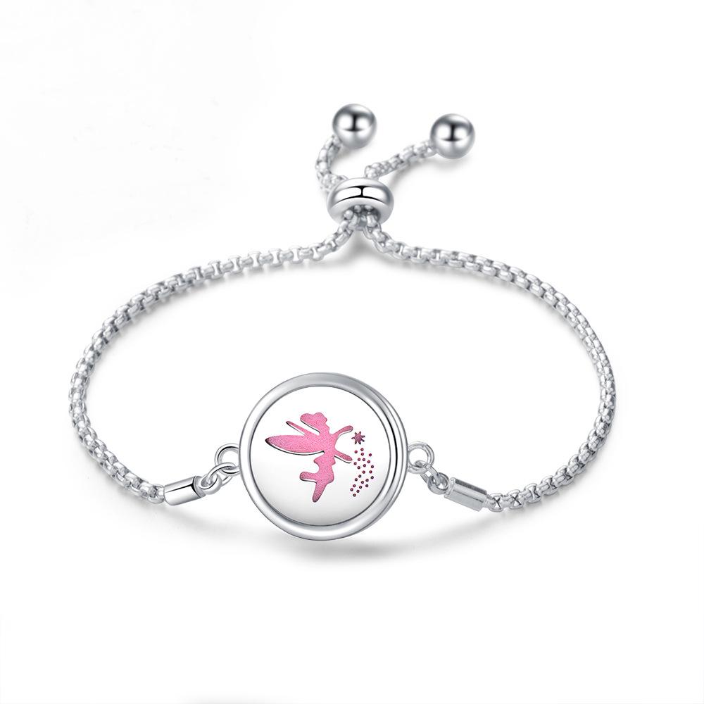 Edelstahl Lebensbaum Aromatherapie Armband - Verstellbar, Öffnungsbares Magnetdesign für ätherische Öle