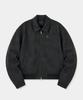 THEY Suede Leather Collar Blouson Jacket_Black