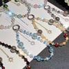 Creative Sparkle Crystal Mobile Phone Lanyard Strap Hand-beaded Anti-Lost Bag Pendant Arts Crafts Colorful Wrist Chain