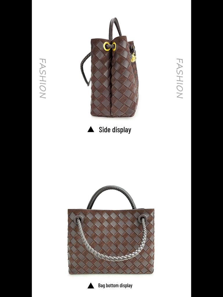 2024 Autumn/Winter Frosted French Retro Gradient Suede Bow Women's Bag