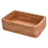Rattan Wicker Storage Basket Rectangular Snack Toy Storage Basket  Living Room