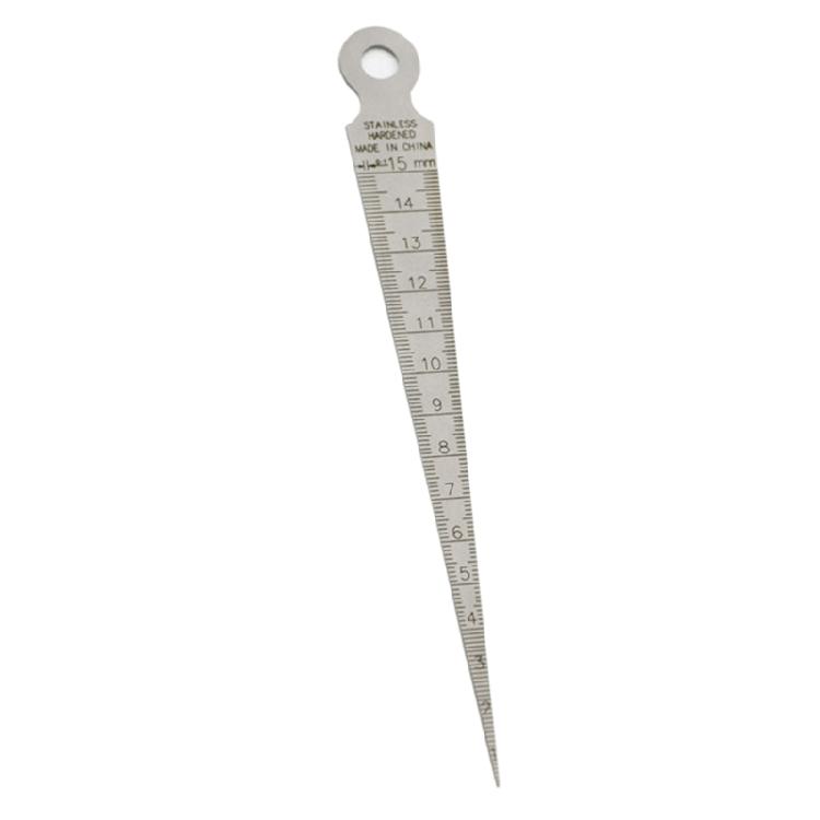 Taper Gage 0-15mm Stainless Steel Taper Welding Gauge Inch & Metric Feeler for G