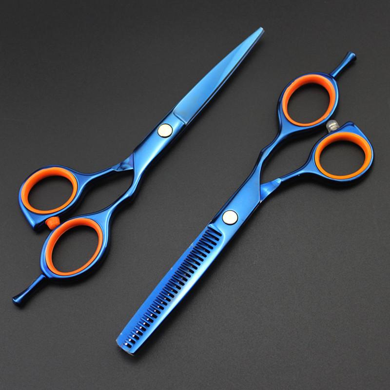 Professional Japan 5.5'' 4 Color Hair Scissors Set Haircut Thinning Barber Makas Cut Scisors Shears Hairdresser Scissors