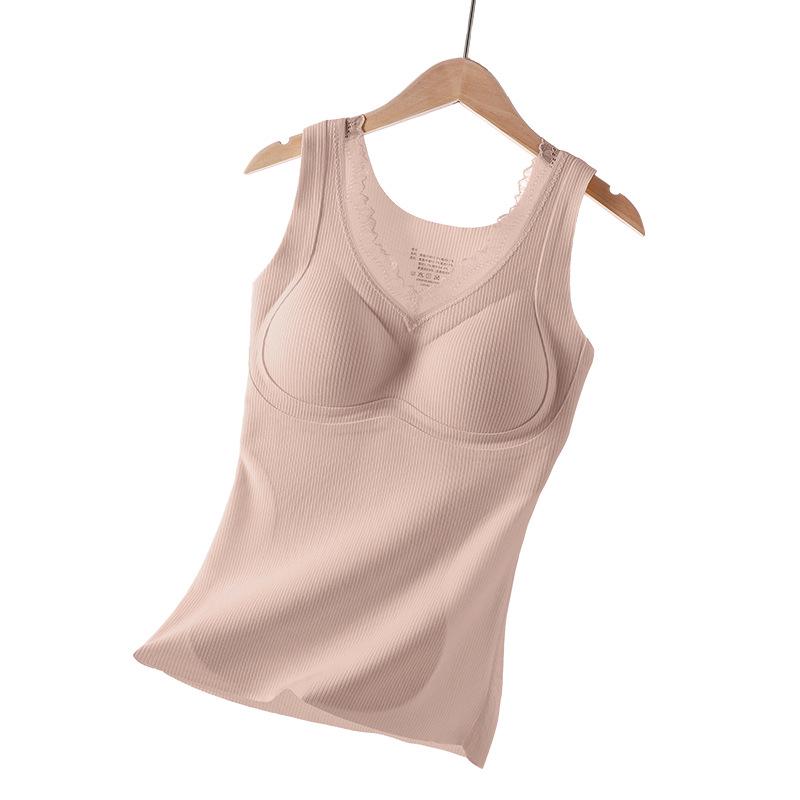 Women's Double-Sided Brushed Seamless Vest: Mulberry Silk & Merino Wool, Autumn/Winter Style with Plus Velvet Base Layer