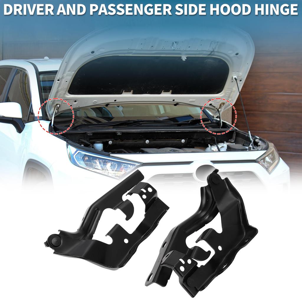 TUCKBOLD Hood Hinges for Toyota Camry Front Driver and Passenger Side Front Hood 1 Pair (5341006190/5342006160) 2012-2014, Brackets, Black,