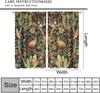 William Morris Vintage Blumenvorhänge Vögel Botanische Blume Zimmerfenster Dekorationen für Schlafzimmer Wohnzimmer 42x45 Zoll Dekor