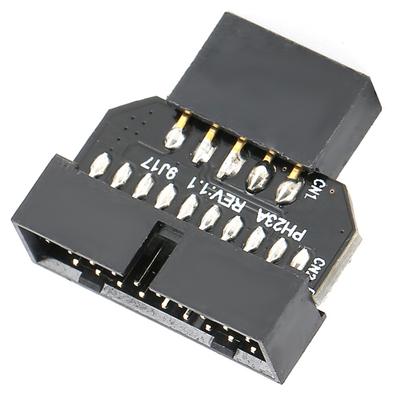 PH23A USB 2.0 9Pin Adapter Black USB 3.0 19P Adapter Motherboard Header Adapter  Computer Builds