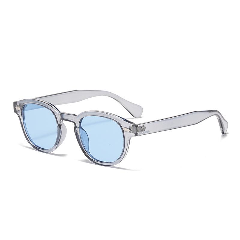 2025 Korean Style Black Oval Frame Sunglasses with High-end UV Protection