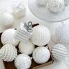Premium White Foam Christmas Ornaments Set Tree Decor Window Display Ceiling Hanging