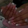 24Pcs Green French Fake Nails With Diamond Gold Butterfly Elegant Long Square Acrylic Artificial Press On Nails