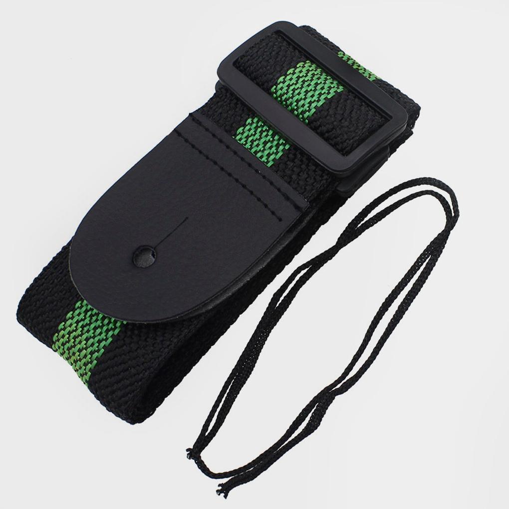 Durable Adjustable Nylon Vintage Stripes Acoustic Electric Guitar Strap Woven Fabrics Ends Strap