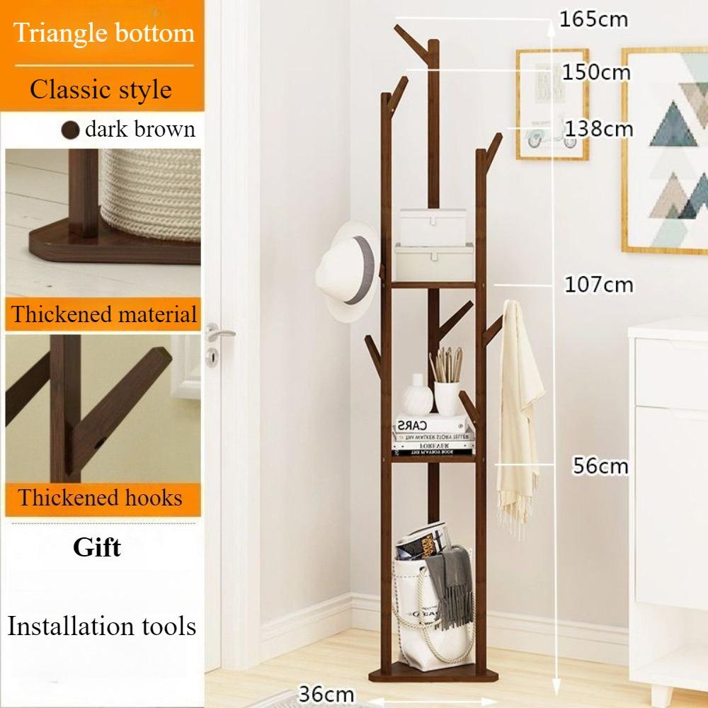 Vertical Clothes Rack Simple Clothes Hanger High-capacity Hat Rack To Ground Door Hanger Bedroom Multifunctional Storage Rack