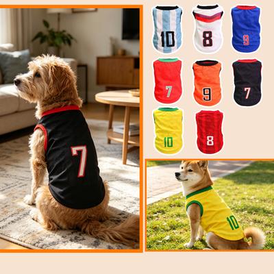 Pet Dog Vest Jersey Sleeveless Shirt for Small Medium Large Dogs Summer Lightweight Comfortable Breathable Sportswear for Dogs