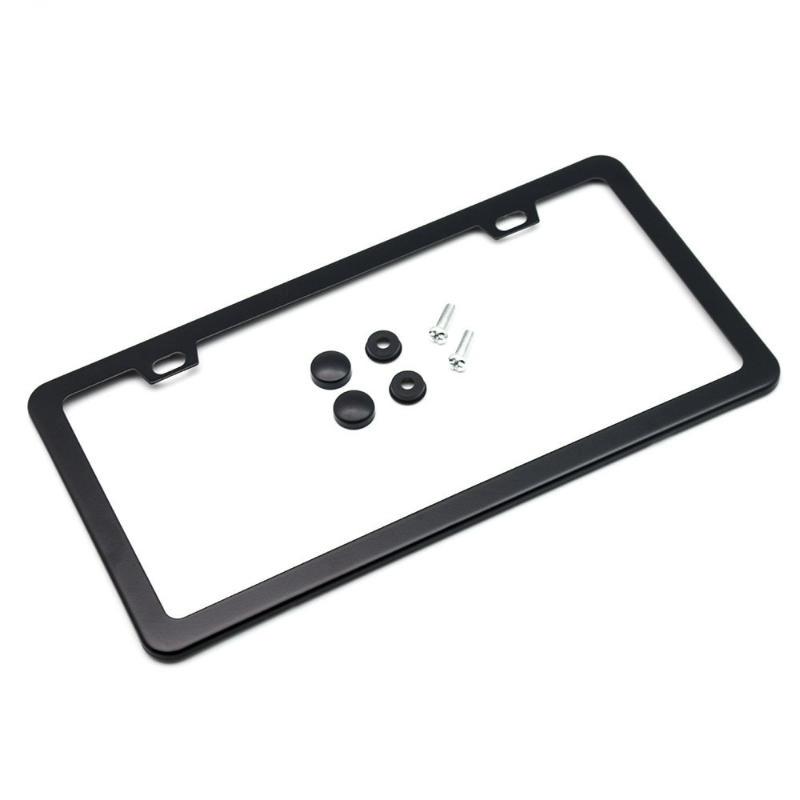 Black Silver Bracket W/ Screws Universal American License Plate Frame Auto AccessoryFiber Number Plate TAG Cover For Front Rear