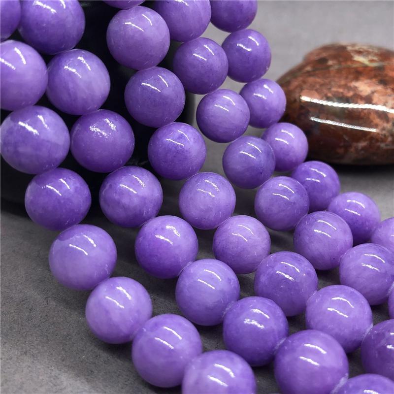 Piatra naturala piatra pretioasa violet inchis calcedonie margele libere pentru bratara colier margele