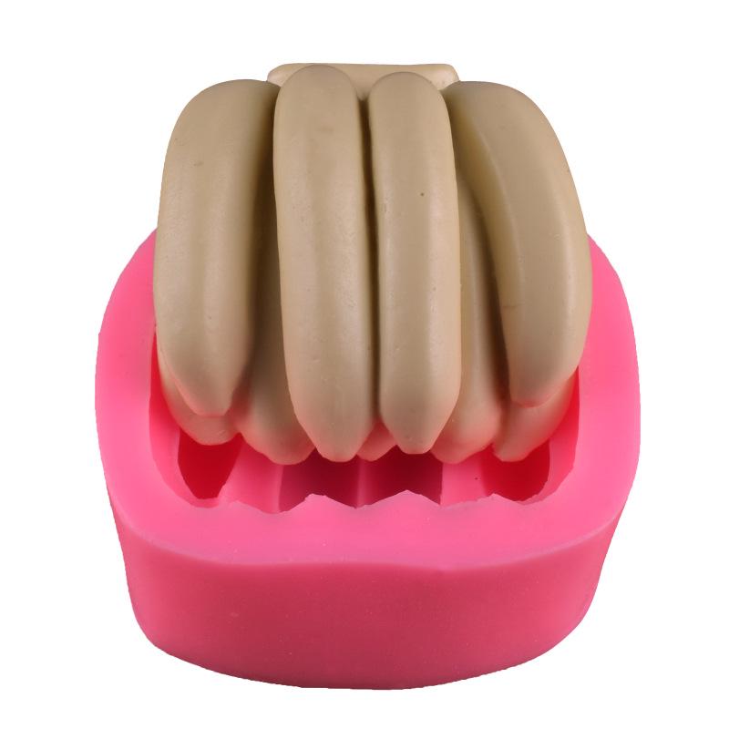 

Имитация 3D банановой формы, эластичная силиконовая форма для украшения торта, ароматерапия, гипсовые формы, муссовый торт