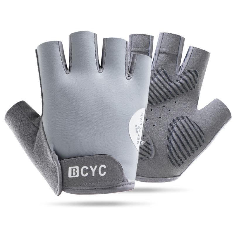 Men Women Half Finger Fitness Sports Gloves Anti Slip Thickened Palm Shock Absorbing Breathable Cycling Gloves