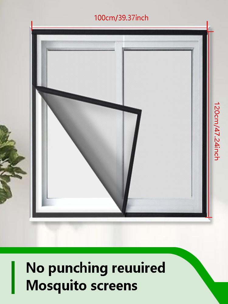 Fenster-Moskitonetz, Insektenschutzgitter, unsichtbares schwarzes Polyesterfasernetz gegen Mücken und Fliegen, geeignet für Tür- und Fenstergitter...