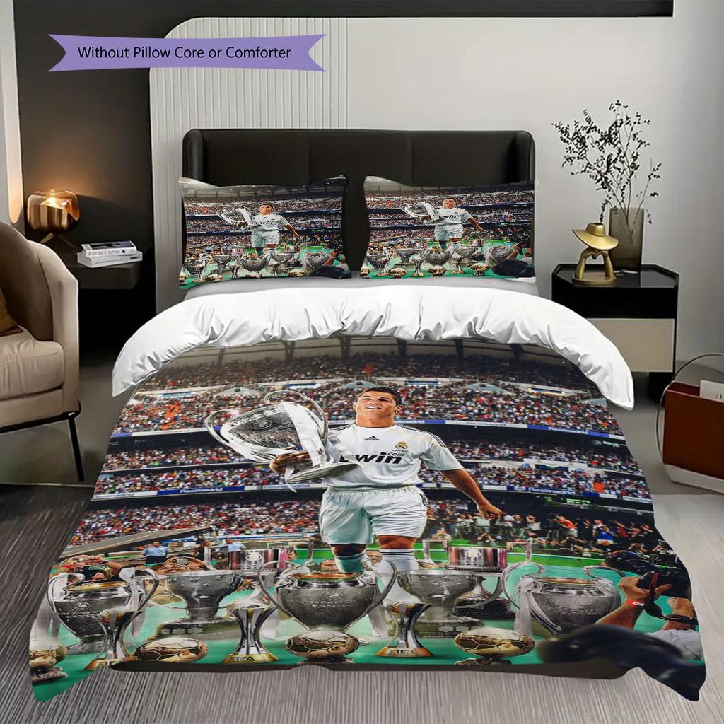Cristiano Ronaldo Manchester Legacy Threepiece Set Without Core 1 Duvet Cover 2 Pillowcase Without Core Soft And Comfortable Bedding Set