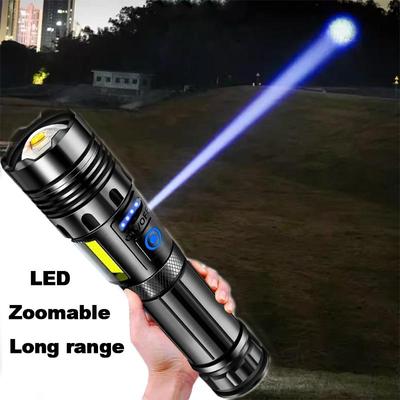 Strong Light LED Flashlight Ultra Powerful Torch Light Built-in Battery Rechargeable Lamp Portable Lamp COB Lights Waterproof Flash Light For Camping