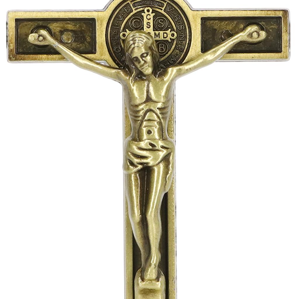 Catholic   Hand Made Zinc Alloy Metal Vertical Catholic Crucifix Wall   with Removable Base