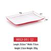 Melamine Rectangular Imitation Porcelain Plate for Hot Pot, Sushi, BBQ & Hotel Tableware.