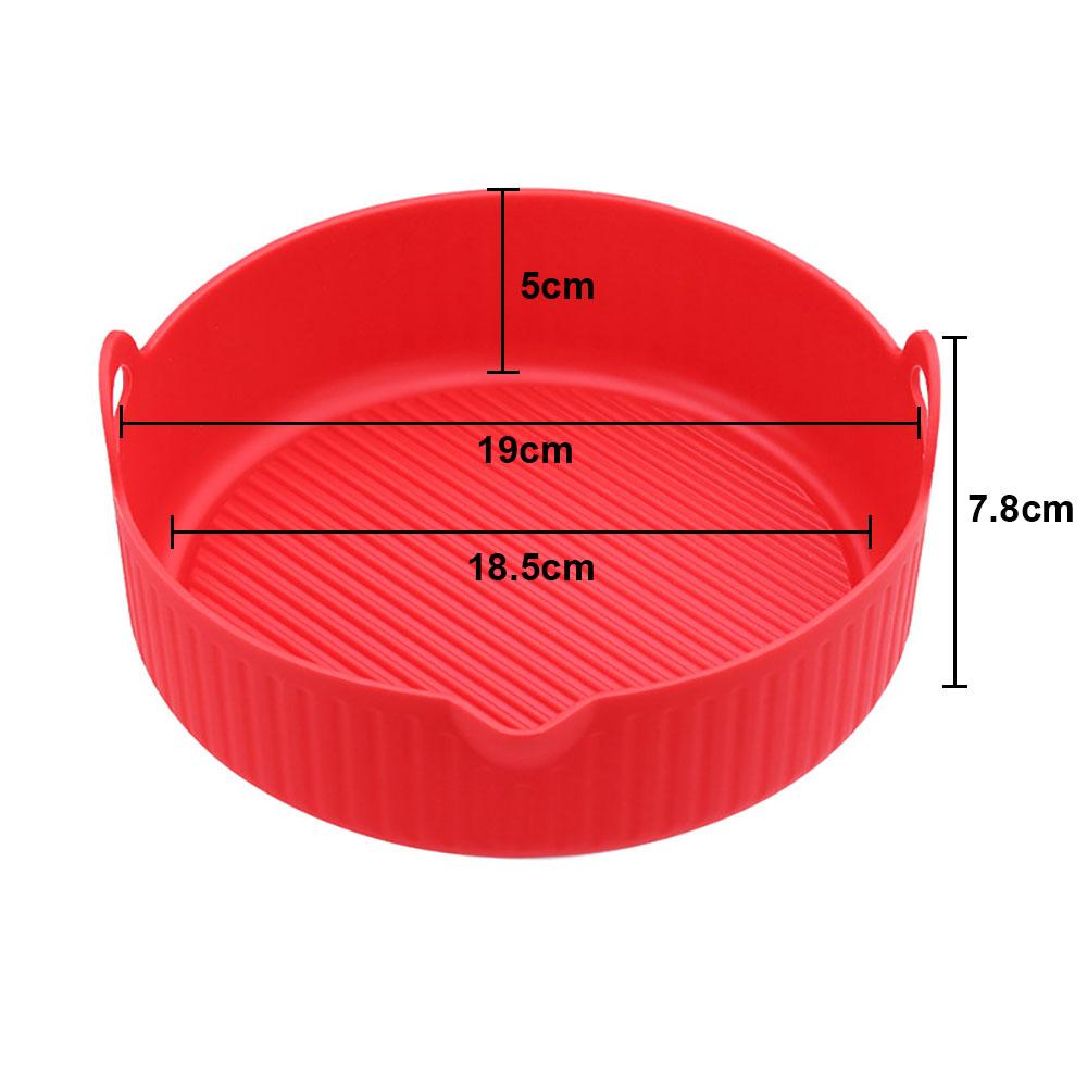 Silicone world Air Fryer Silicone Basket Silicone Mold Airfryer Oven Baking Tray Pizza Fried Chicken Basket Reusable Pan Liner