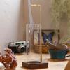 Incense Hanging for Incense Incense Keeps Ash from Nagomi. Holder, Cylindrical, Type, Sticks, Tray, Scattering, Safe, Glass, Wood.