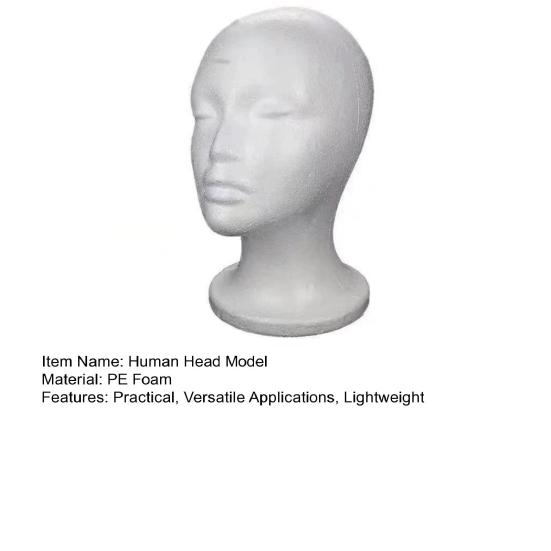 Foam Head for Wigs Female Mannequin Head Headset Wig Display Stand Hairpieces Hats Holder Lightweight Cap Stand for Home Salon Travel