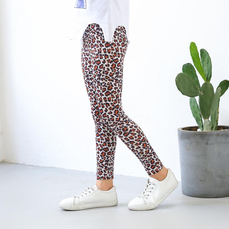 Wish Girls' Leggings Spring and Autumn Thin Children's Elastic Printed Pants Korean Style Medium