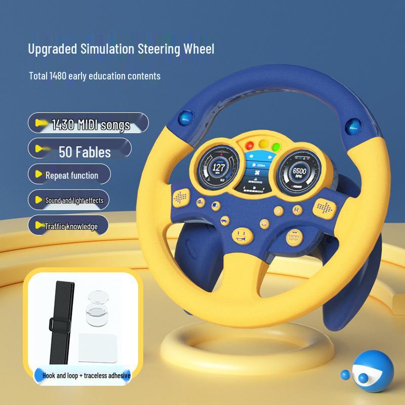 Children's Steering Wheel Toy - Simulated Driving Experience & Educational Fun