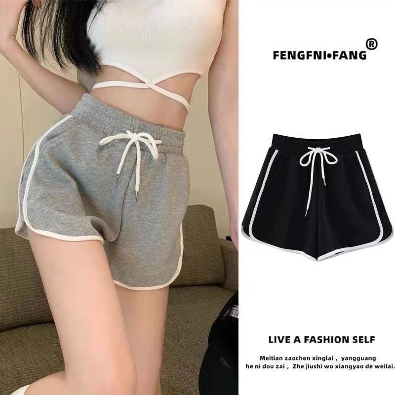Women's Summer A-Line High Waist Sports Shorts - Slim, Loose, Three-Quarter Casual Wear 2024