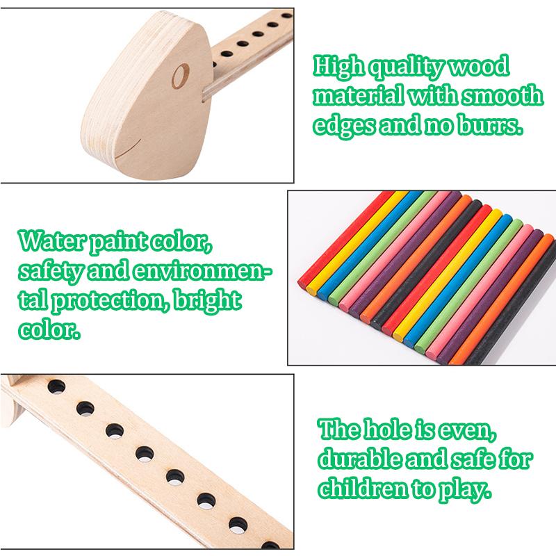Children Color Matching Stick Balance Games Fine Motor Training Color Sorting Puzzle Learning Board Game Montessori Sensory Toys