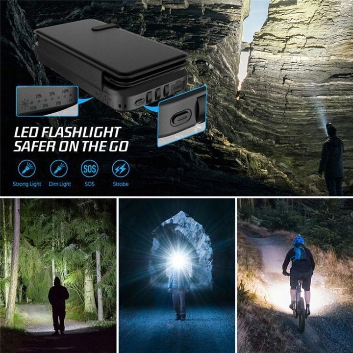 Powerbank Solar 30000 22,5W Indukcja Latarka 5Xusb