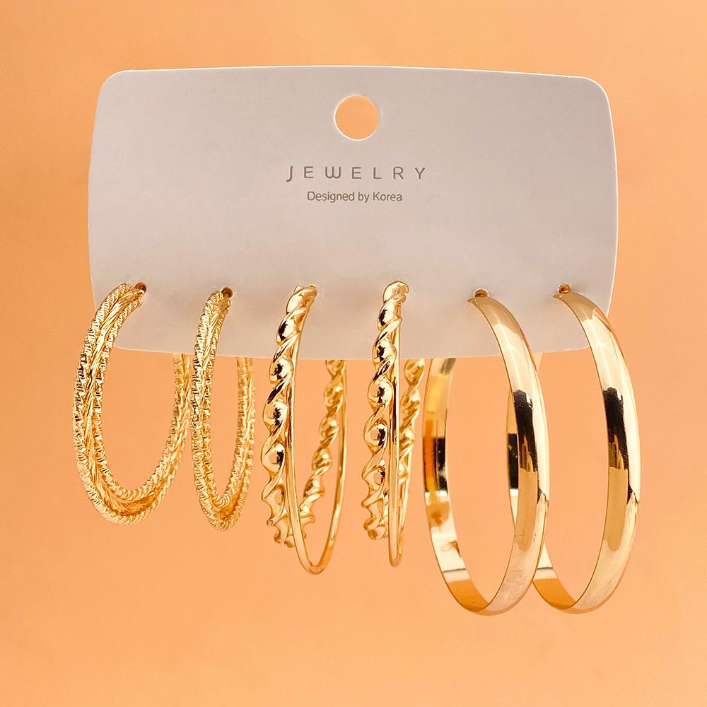 2023 Women's Temperament Earring Stud Set Simple Style Luxury Multicolor Matching Women's Jewelry