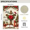 1pc 30x45cm Christmas Garden Flag Sacred Jesus Cross 3D Print New Year Christmas Yard Outside Decoration No Flag Pole 12X18 Inch